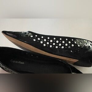 Calvin Klein Black Patent Flats